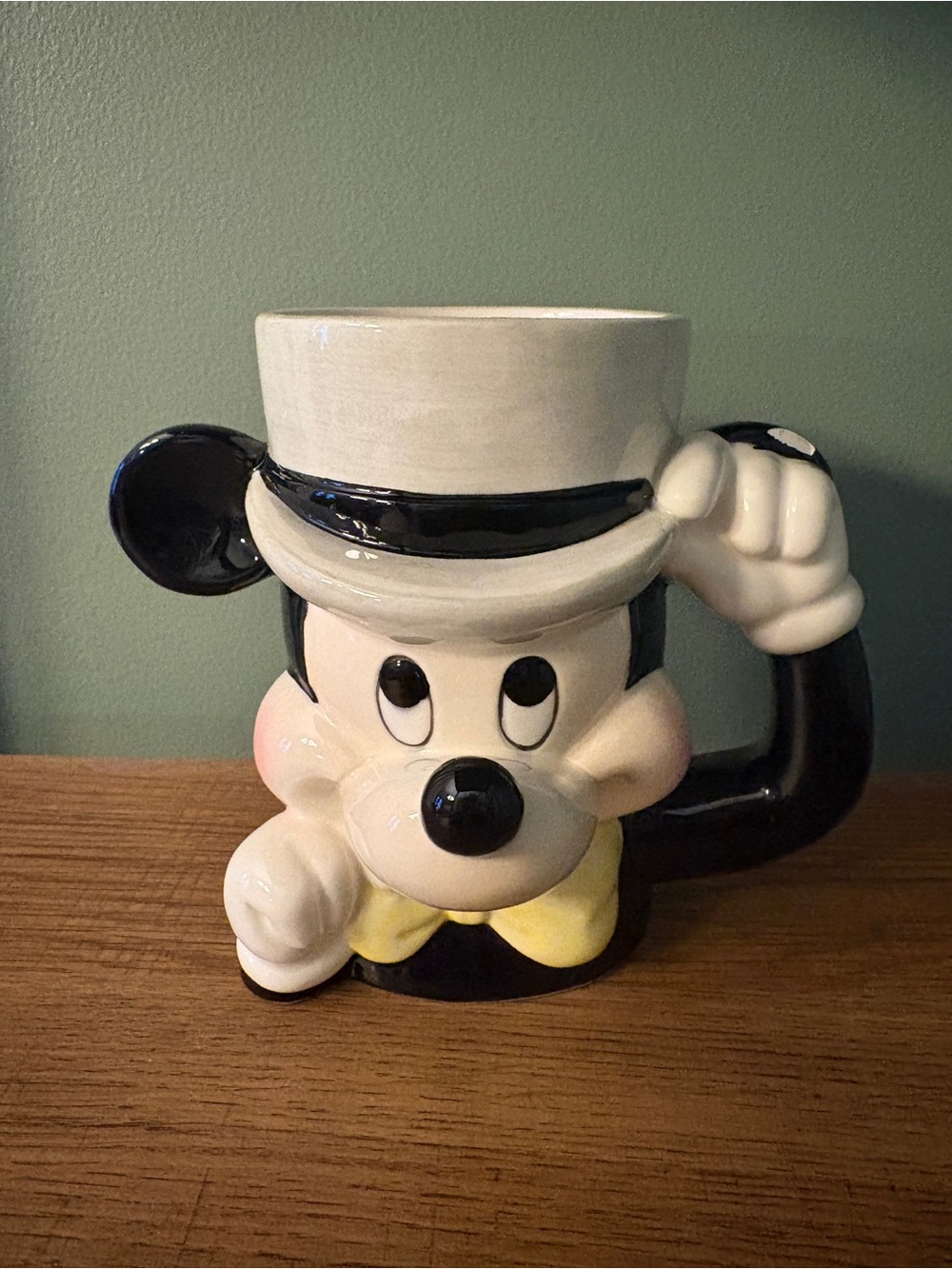 Vintage 1980s Disney Mickey Mouse Top Hat Mug - Japan